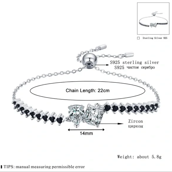 Gorgeous Sterling Silver Adjustable Bracelet